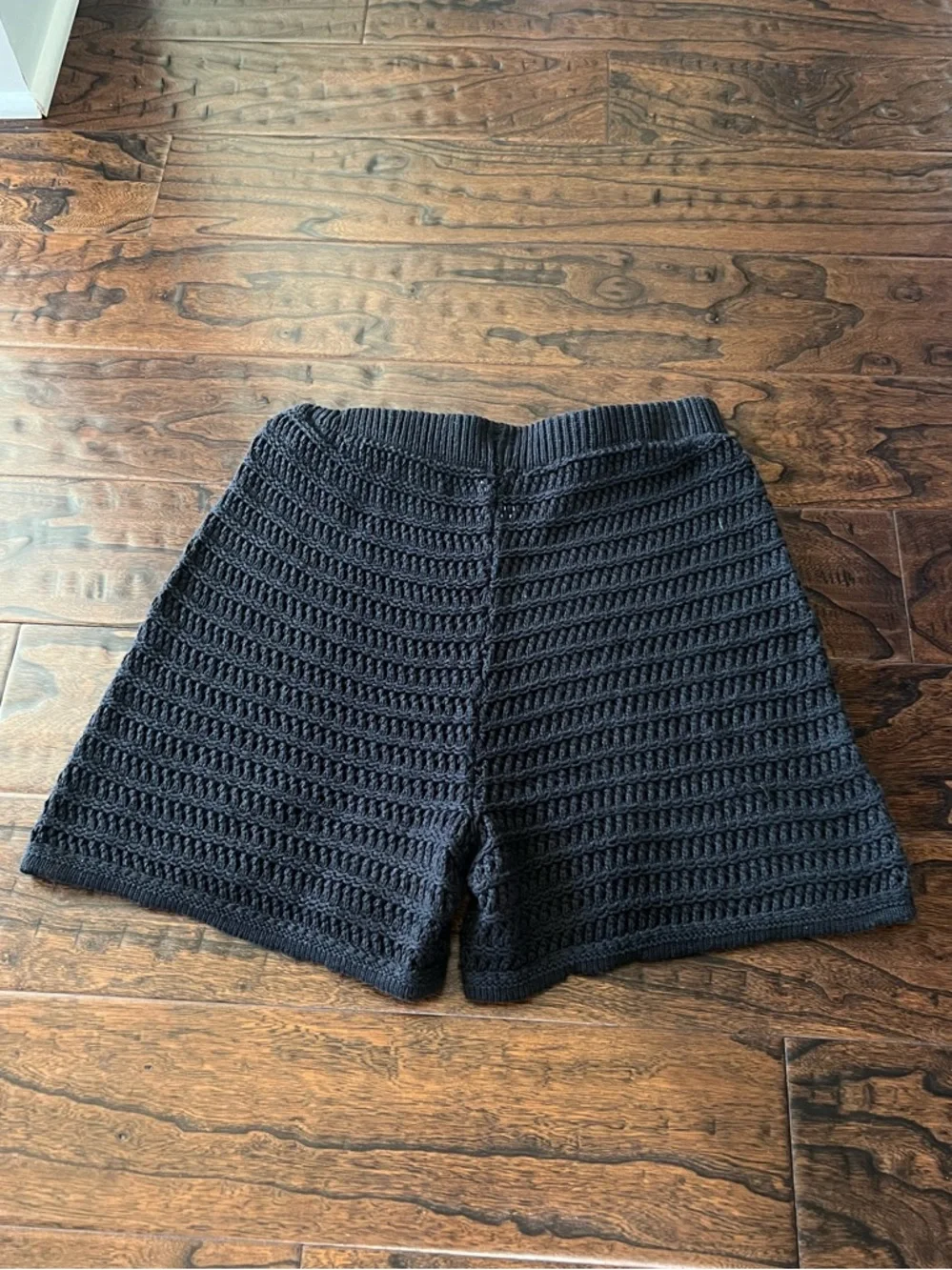 wild fable Black Crocheted Knit Cover Up Shorts